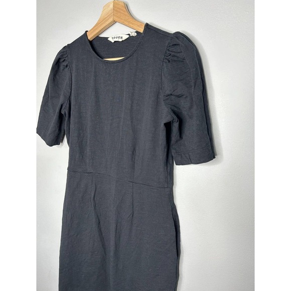 Boden Black Dress Size 2R Cotton Career Short Sleeve - Picture 2 of 6